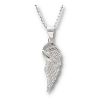 Halskette mit Flügelanhänger aus Silber