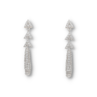 Ohrhänger mit hängenden Zirkonia Elementen aus 925er Silber