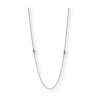 Halskette mit vier Zirkoniasteinen aus feinstem 925er Sterling Silber