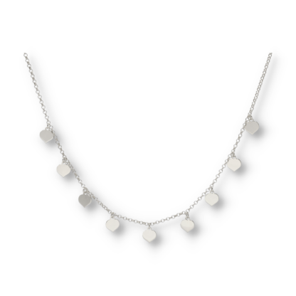 Halskette / Ankerkette mit Herzanhänger aus 925er Sterlingsilber