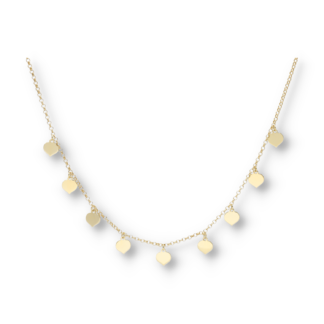 Halskette / Ankerkette mit Herzanhänger aus 925er Sterlingsilber vergoldet
