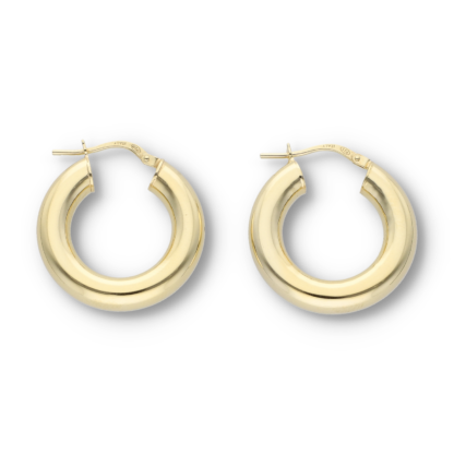 Vergoldete runde Creolen Ohrringe aus Silber