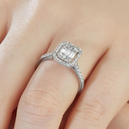 Baguette Diamant Ring aus 585er Gold.