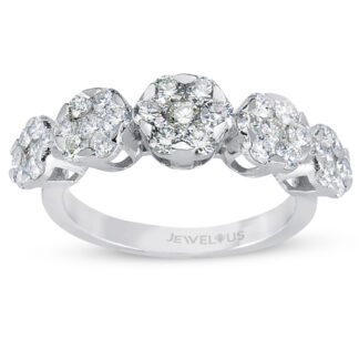 Ring aus 585er Gold mit Brillanten in markanter Hochfassung