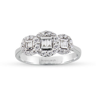 Diamantring aus Gold mit Verzierungen