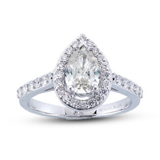 Diamantring Tropfenform aus Gold