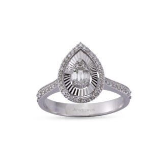 Diamantring aus Gold mit Brillanten in Tropfenform