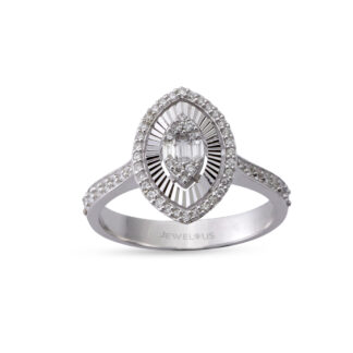 Diamantring aus Gold mit Brillanten in ovaler Fassung