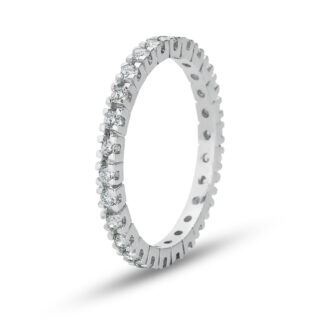 Memory Ring / Eternityring aus Weißgold mit rundum Brillanten