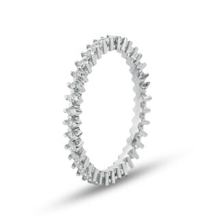 Memory Ring / Eternityring aus Weißgold mit rundum Brillanten
