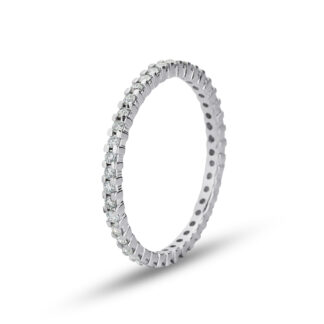 Memory Ring / Eternityring aus Weißgold mit rundum Brillanten