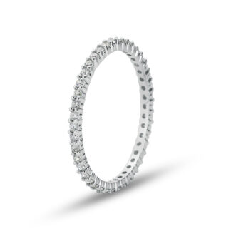 Memory Ring / Eternityring aus Weißgold mit rundum Brillanten