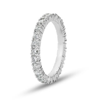 Memory Ring / Eternityring aus Weißgold mit rundum Brillanten