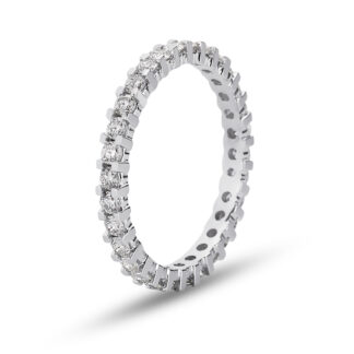 Memory Ring / Eternityring aus Weißgold mit Diamanten im Vollkranz