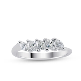 Diamantring mit exklusivem Steinbesatz aus 585er Weißgold