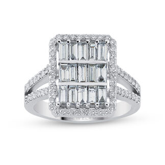 Diamantring aus Gold mit Brillanten in Baguetteschliff