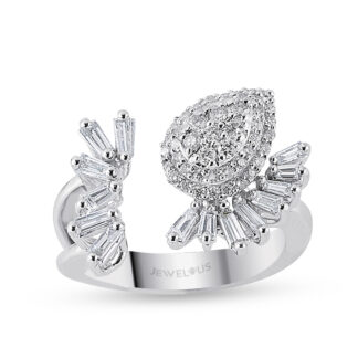 Diamantring aus Gold mit echten Brillanten in außergewöhnlicher Form