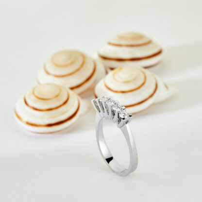 Diamant Ring aus Gold mit Brillanten in Hochfassung.