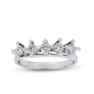 Diamant Ring aus Gold mit Brillanten in Hochfassung.