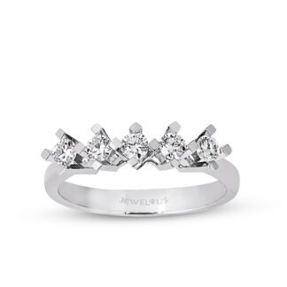 Ring aus Weißgold mit Brillanten in Hochfassung