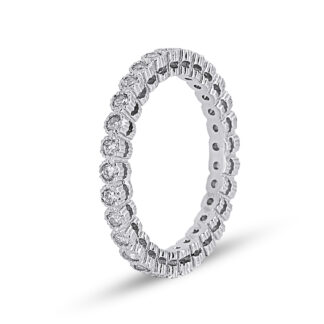 Memory Ring / Eternityring aus Weißgold mit rundum Brillanten