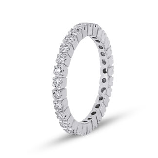 Eternityring / Diamant Ring aus 585er Weißgold mit Vollkranz