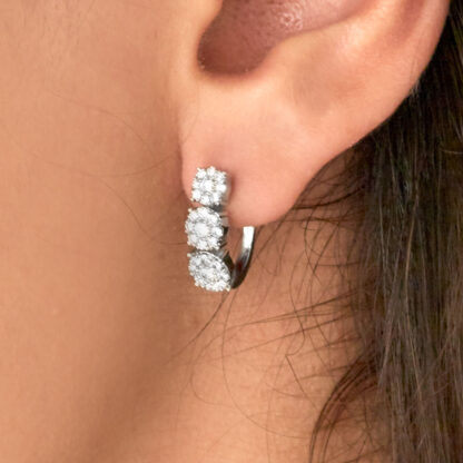 Ohrringe aus 585er Weißgold mit Diamanten