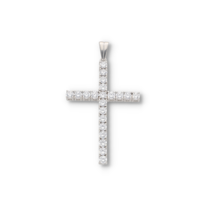 Kettenanhänger Kreuz Zirkonia aus 925er Silber