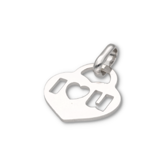 Kettenanhänger Herz I Love you aus 925er Silber