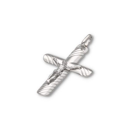 Kettenanhänger Kreuz Jesus aus Silber