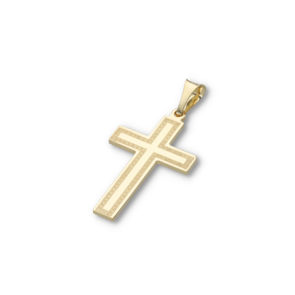 Vergoldeter Kreuzanhänger aus 925er Silber