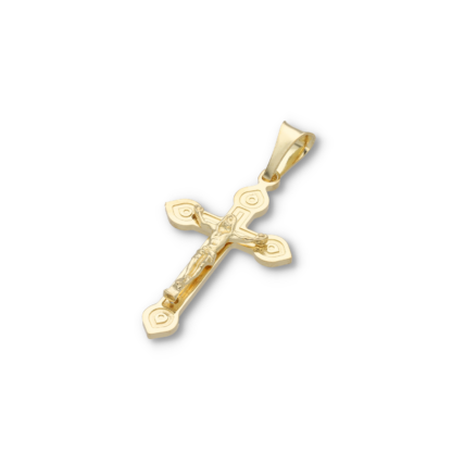 Ketten Kreuzanhänger aus Silber vergoldet und mit einer Jesus Figur