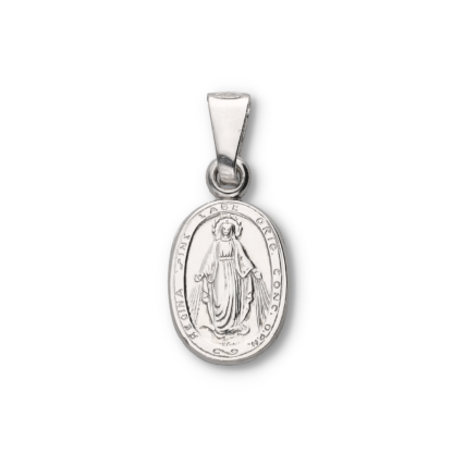 Ovaler Kettenanhänger Mutter Maria aus Silber