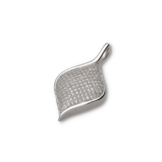 Kettenanhänger in Form eines Blattes aus Silber