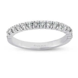 Memory Ring / Zirkonia Ring aus 585er Gold im Halbkranz.