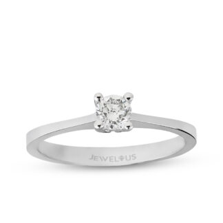 Solitär Ring aus Gold mit einem Stein Zirkonia