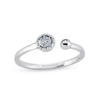 Ring aus 585er Weißgold mit Steinen Zirkonia