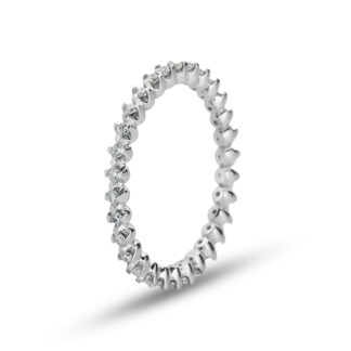 Memory Ring / Eternityring aus Weißgold mit rundum Zirkonia