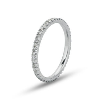 Memory Ring / Eternityring aus Weißgold mit rundum Zirkonia