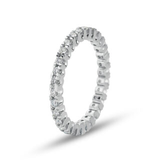 Memory Ring / Eternityring aus Weißgold mit rundum Zirkonia