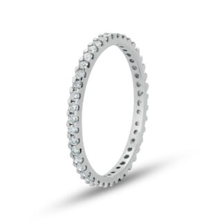 Memory Ring / Eternityring aus Weißgold mit rundum Zirkonia