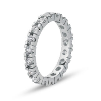 Memory Ring / Eternityring aus Weißgold mit rundum Zirkonia