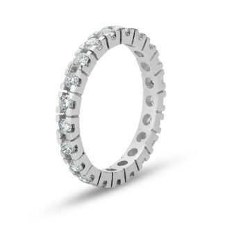 Memory Ring / Eternityring aus Weißgold mit rundum Zirkonia