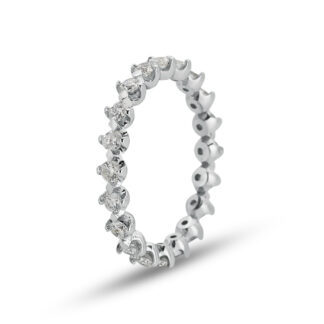 Memory Ring / Eternityring aus Weißgold mit rundum Zirkonia