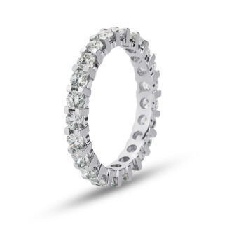 Memory Ring / Eternityring aus Weißgold mit Zirkonia Steine im Vollkranz