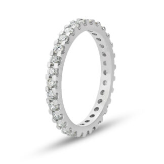 Memory Ring / Eternityring aus Weißgold mit Zirkonia Steine im Vollkranz