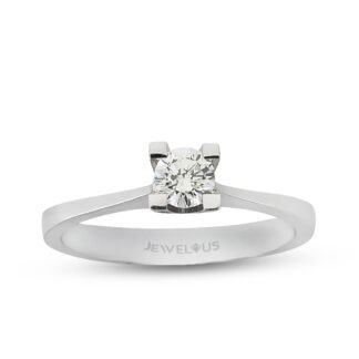 Solitär Ring mit Zirkonia Steinen aus Gold