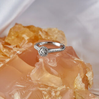 Solitär Ring aus 585er Gold mit Zirkonia