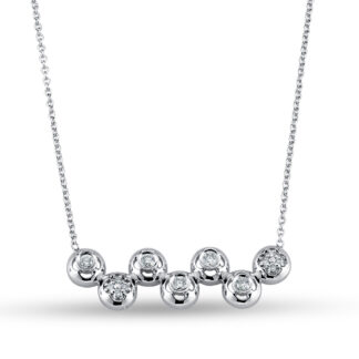 Kette aus Gold mit kreisrundem Zirkoniaanhänger